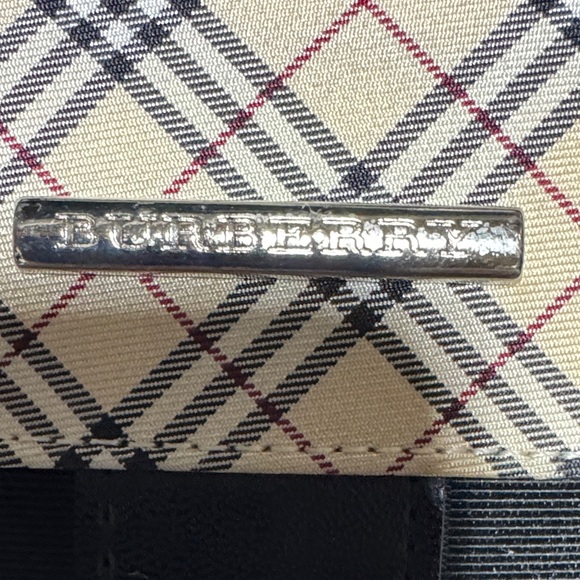 Burberry Beige Plaid and Black Cosmetic Pouch with mirror - Picture 2 of 5